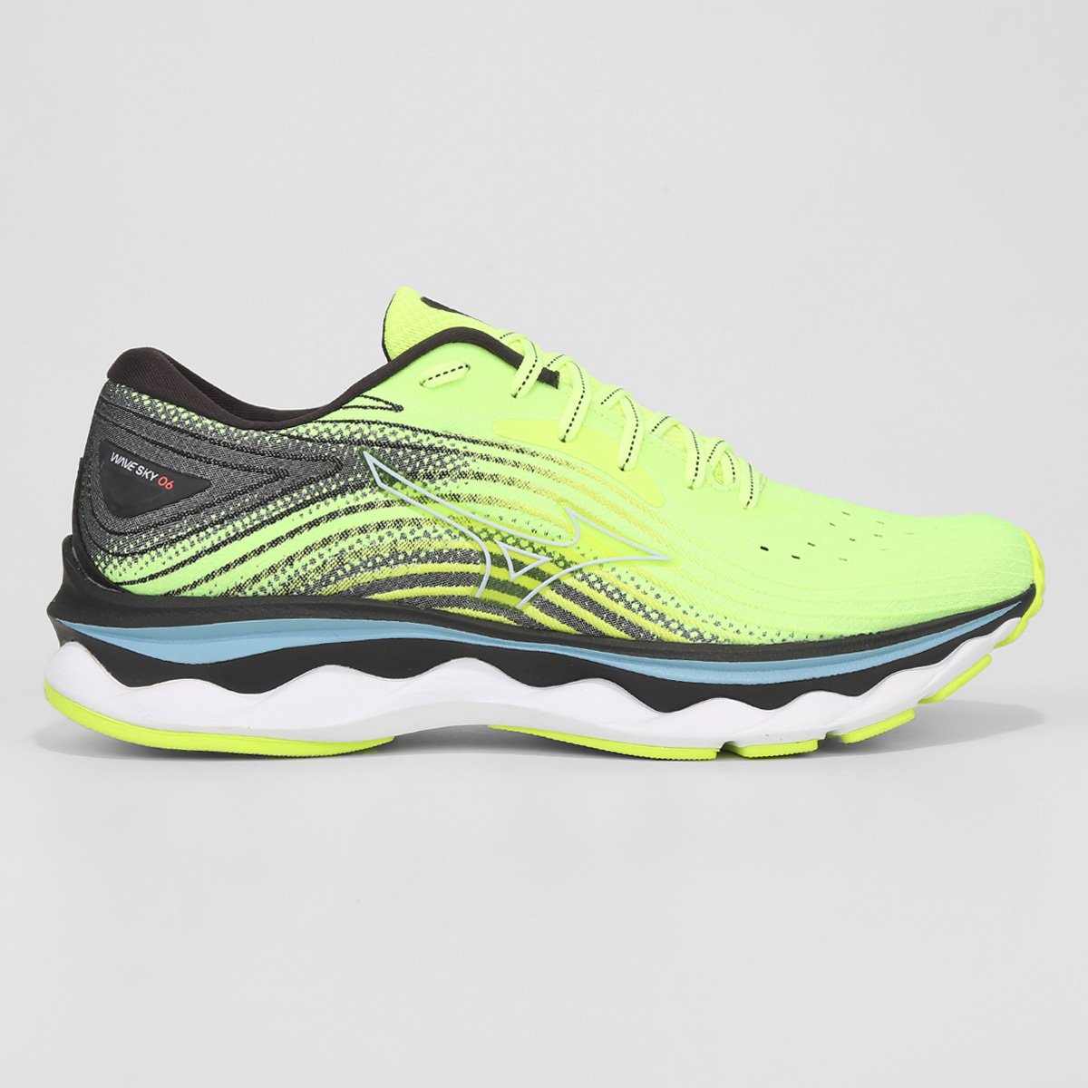Tênis Mizuno Wave Sky 6 Masculino - Verde+Azul Menor preço em Tênis Mizuno Wave Sky 6 Masculino - Verde+Azul