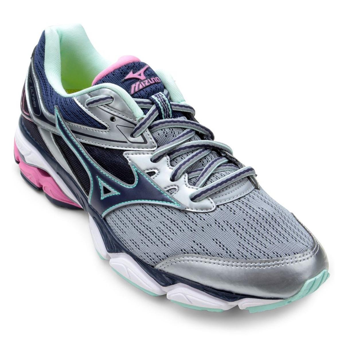 Tênis Mizuno Wave Ultima 9 Feminino - Prata+Azul Menor preço em Tênis Mizuno Wave Ultima 9 Feminino - Prata+Azul