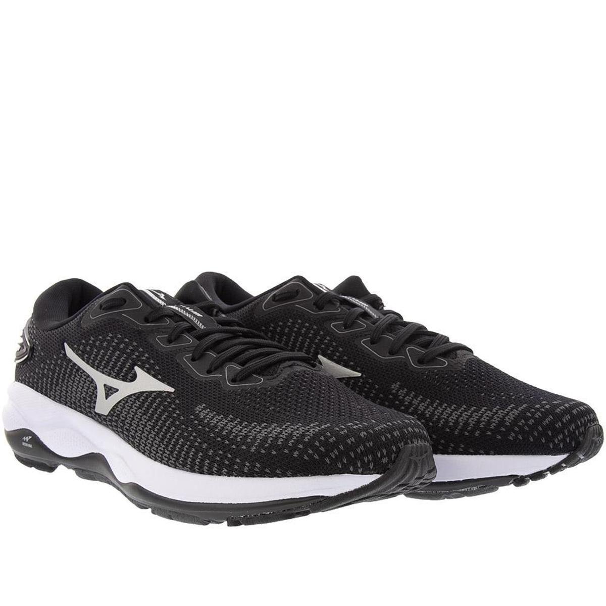 Tênis Mizuno Wave Way 2 Esportivo Masculino Preto - Preto Menor preço em Tênis Mizuno Wave Way 2 Esportivo Masculino Preto - Preto