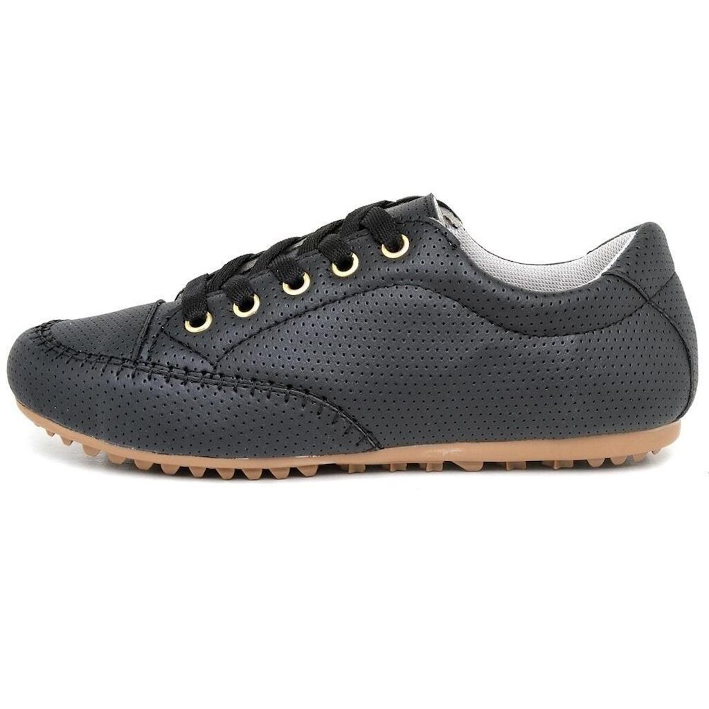 Tenis Mocassim Casual Feminino Solado Borracha Antiderrapante Cadarço Confortavel Trabalho Dia a Dia
