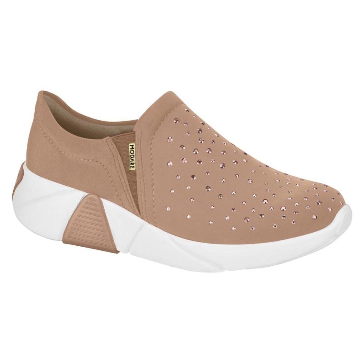 Tênis Modare Flatform Feminino - Nude Menor preço em Tênis Modare Flatform Feminino - Nude