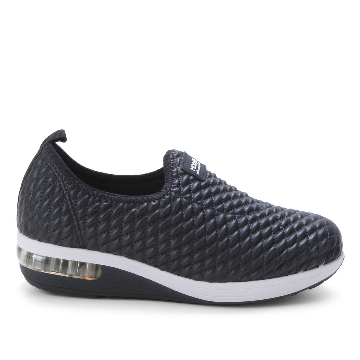 Tênis Modare Sem Cadarço Feminino - Preto Menor preço em Tênis Modare Sem Cadarço Feminino - Preto