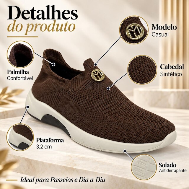 Tênis Modare Ultraconforto Slip On Knit Feminino