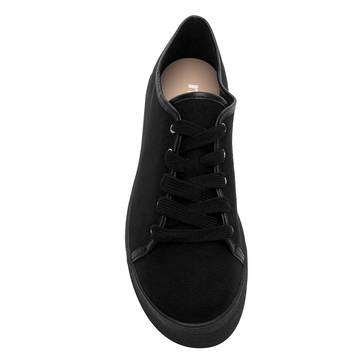 Tênis Moleca Caixa Alta Camurça Feminino - Preto | Zattini