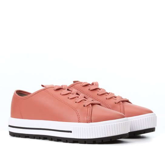 Tênis Moleca Caixa Alta Feminino - Coral