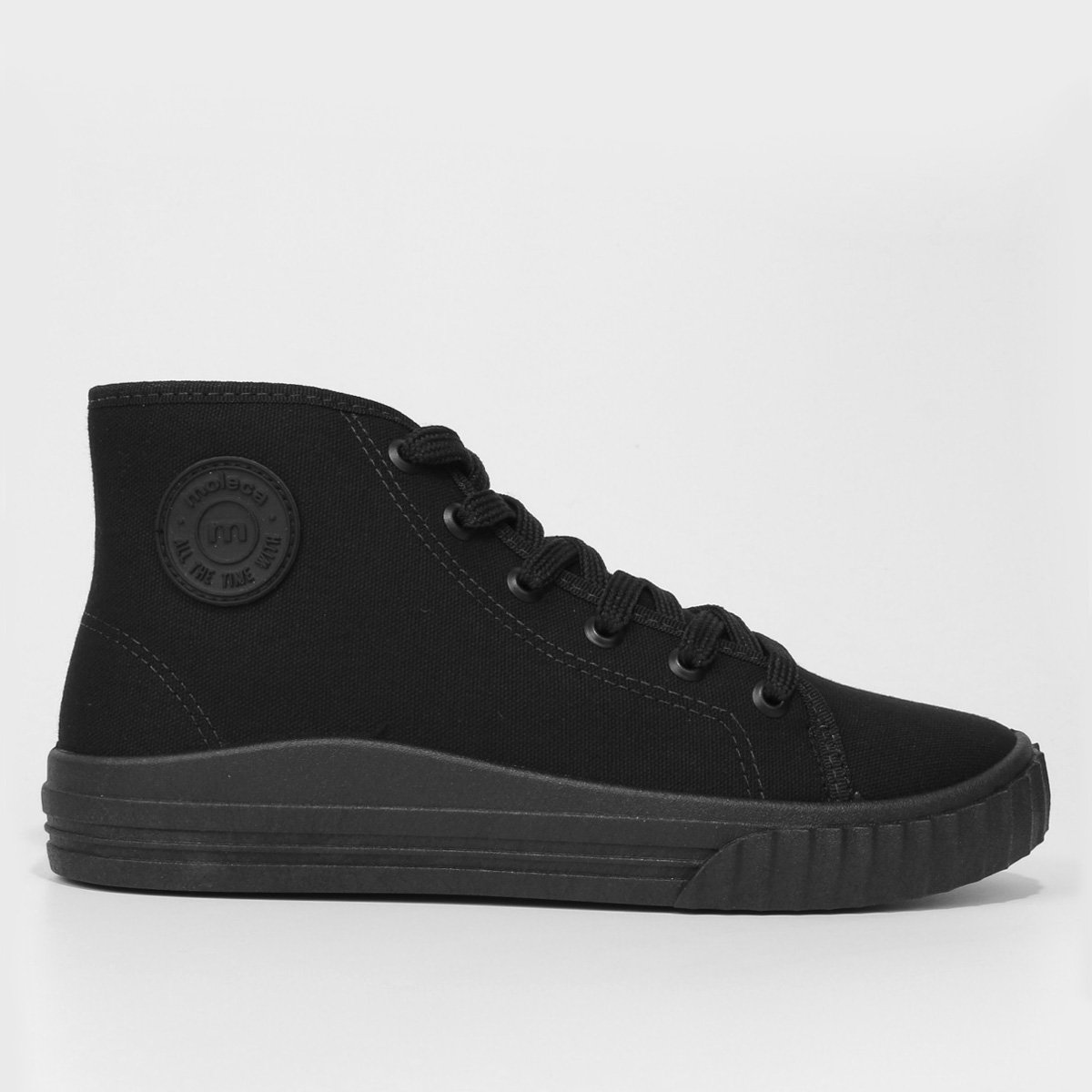 Tênis Moleca Cano Médio Feminino - Preto Menor preço em Tênis Moleca Cano Médio Feminino - Preto