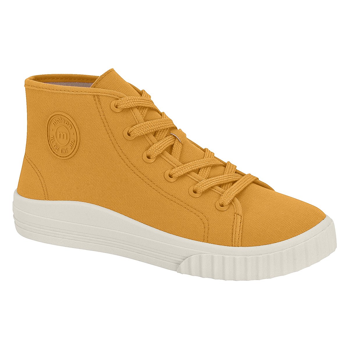 Tênis Moleca Cano Médio Feminino - Mostarda Menor preço em Tênis Moleca Cano Médio Feminino - Mostarda