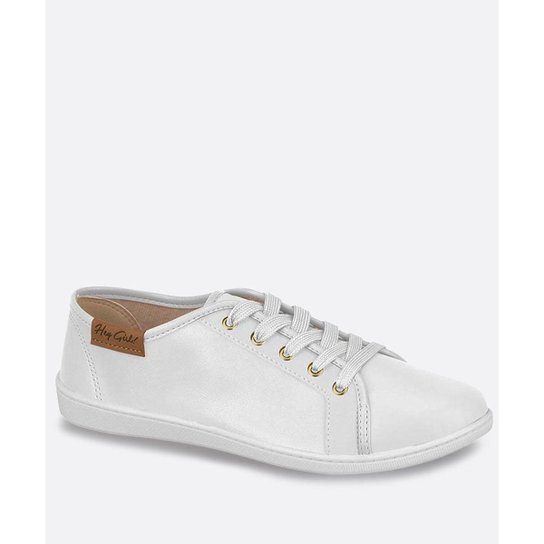 Tênis Moleca Casual Feminino - Branco