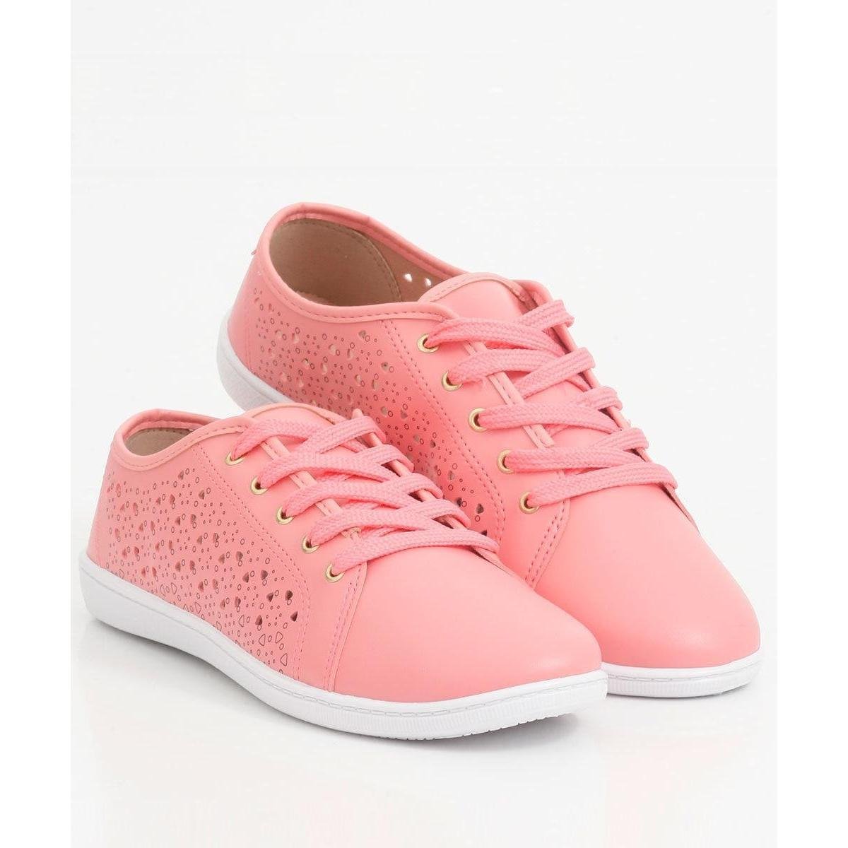 Tênis Moleca Casual Recorte Laser Feminino - Rosa | Zattini