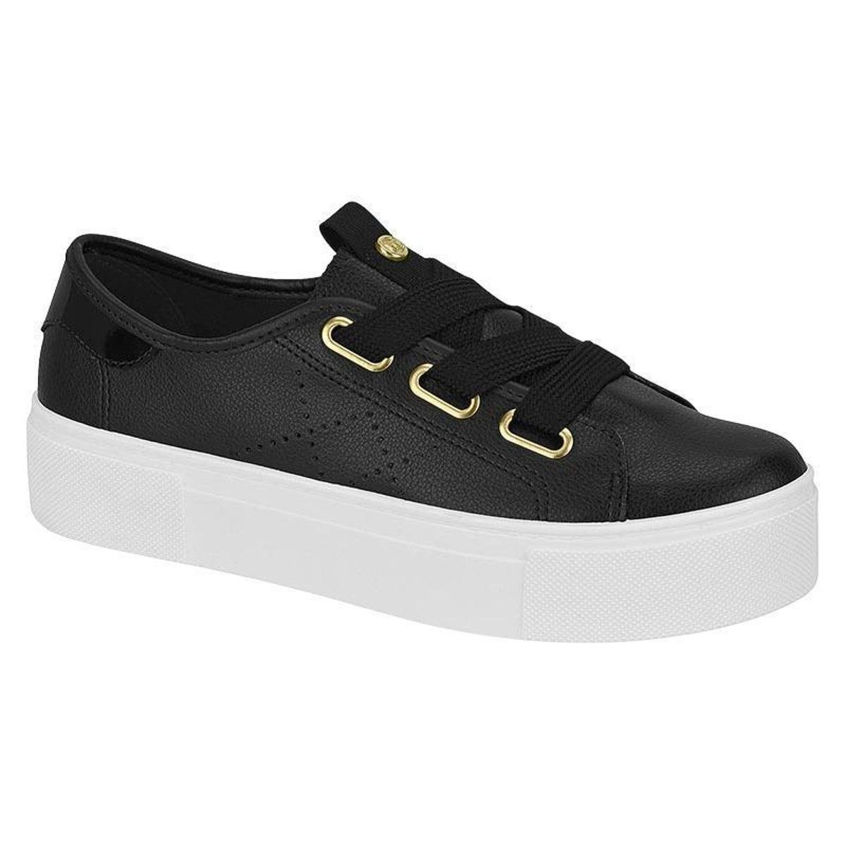 Tênis Moleca Flatform Elástico - Preto Menor preço em Tênis Moleca Flatform Elástico - Preto