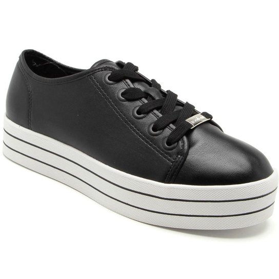 Tênis Moleca Flatform Feminino - Preto