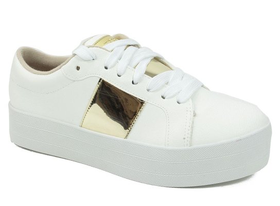 Tênis Moleca Flatform - Branco