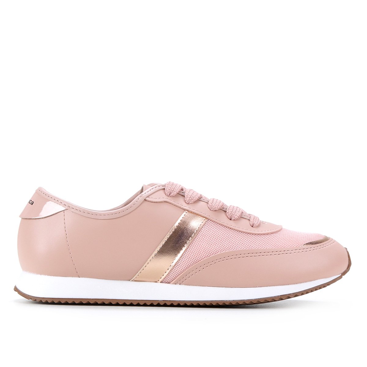 Tênis Moleca Jogging Faixa Metalizada Feminino - Rosa Menor preço em Tênis Moleca Jogging Faixa Metalizada Feminino - Rosa