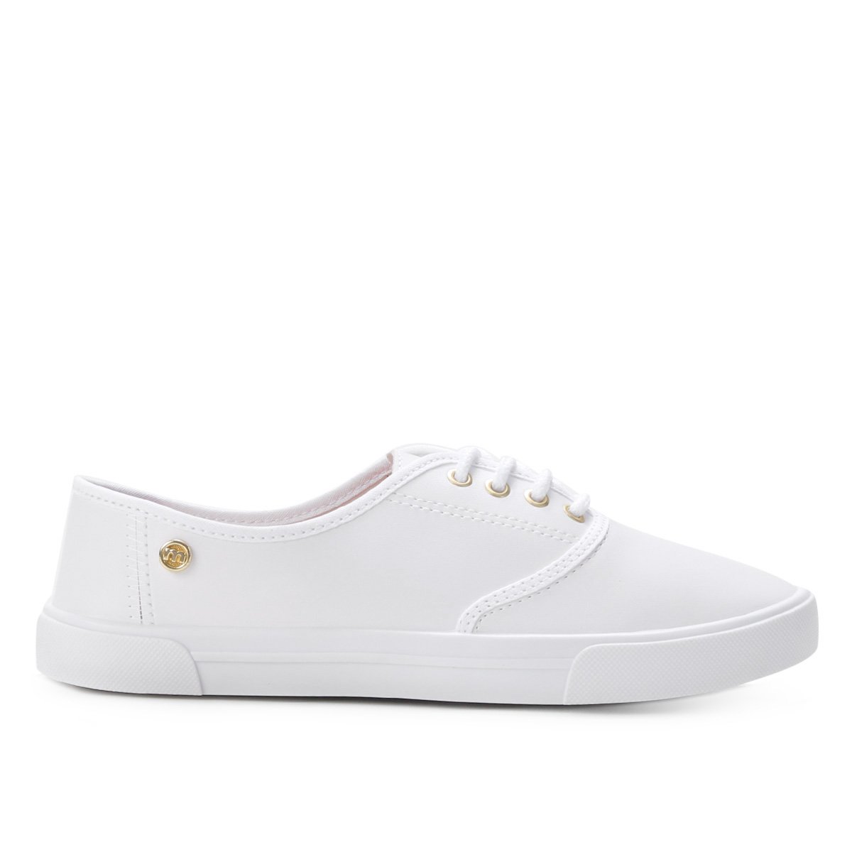 Tênis Moleca Liso Feminino - Branco Menor preço em Tênis Moleca Liso Feminino - Branco