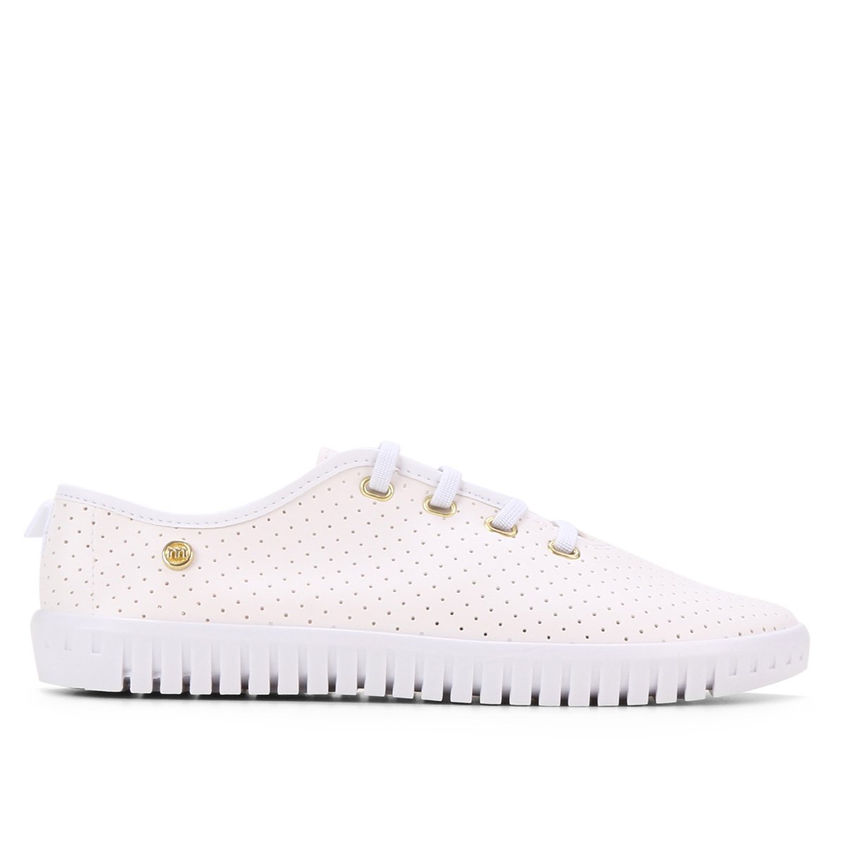 Tênis Moleca Microfuros Napa Feminino - Branco Menor preço em Tênis Moleca Microfuros Napa Feminino - Branco