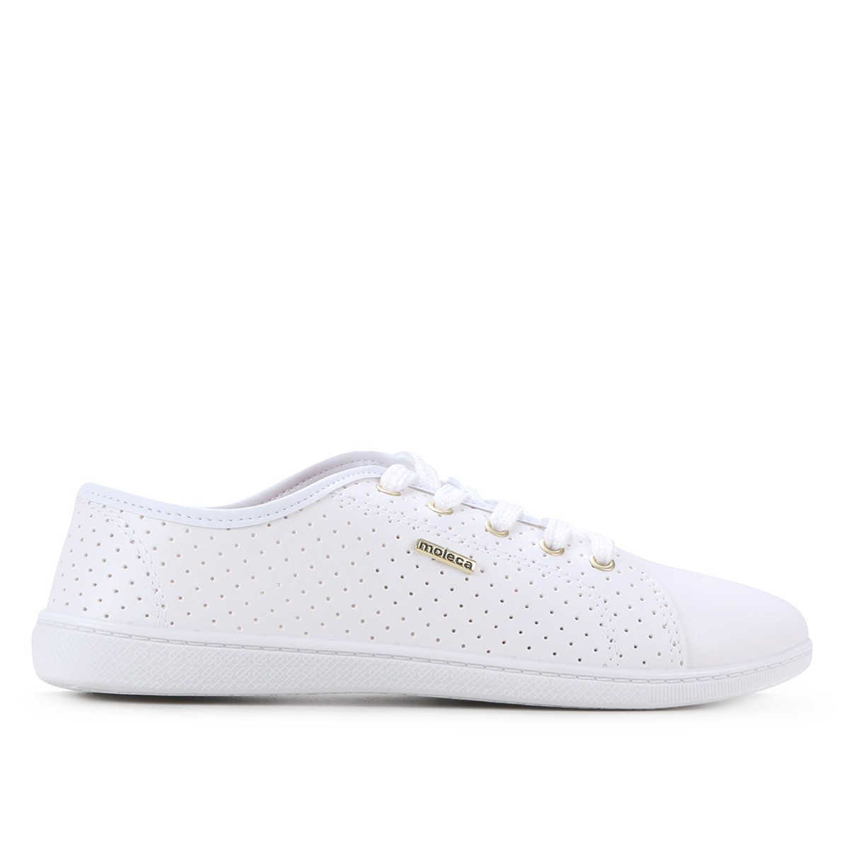 Tênis Moleca Mini Perfuros Feminino - Branco Menor preço em Tênis Moleca Mini Perfuros Feminino - Branco