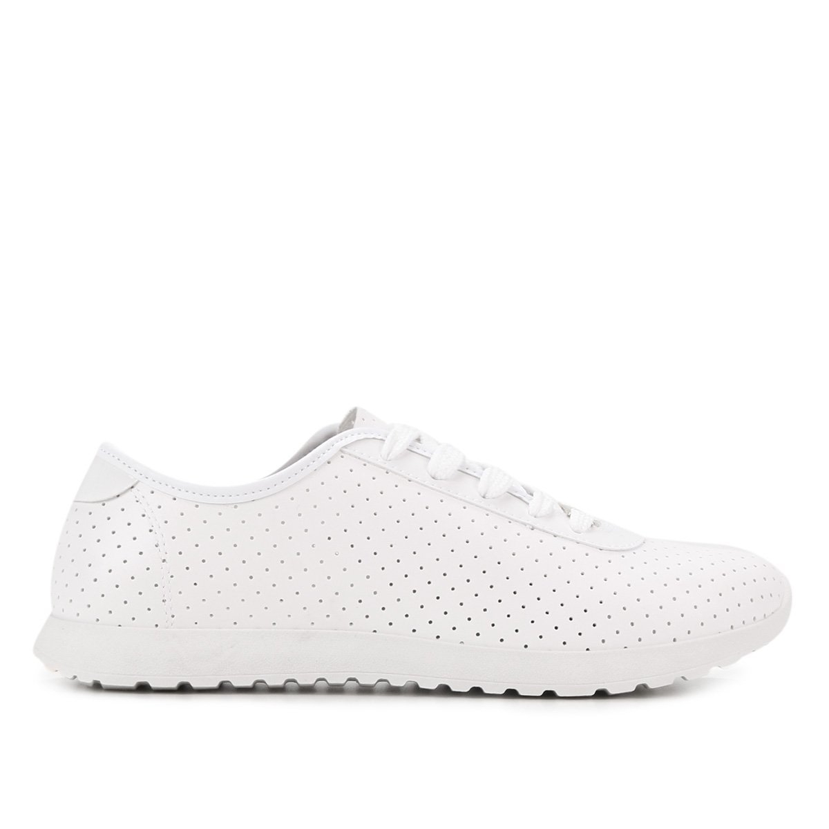 Tênis Moleca Perfuros Feminino - Branco Menor preço em Tênis Moleca Perfuros Feminino - Branco