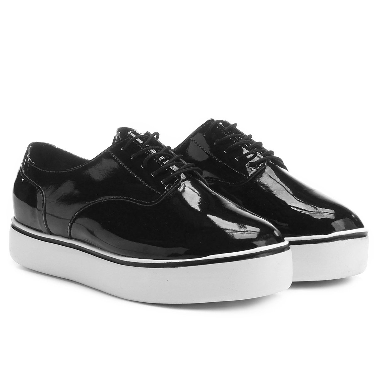 tenis molecas plataforma preto