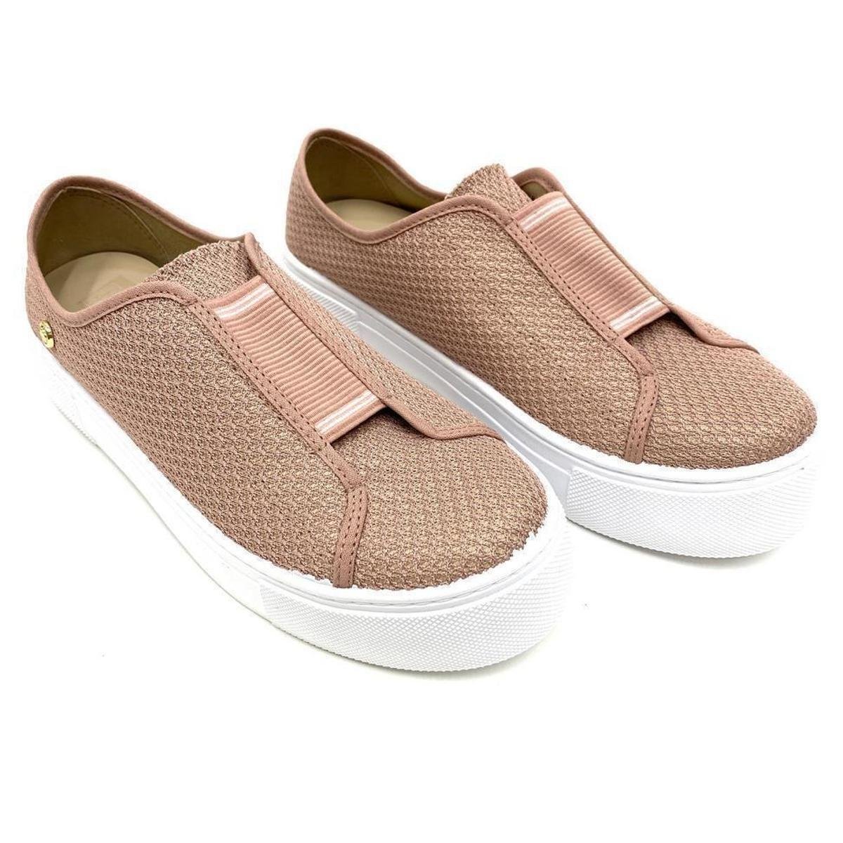Tênis Moleca Slip On Flatform Renda Feminino - Rosa | Zattini
