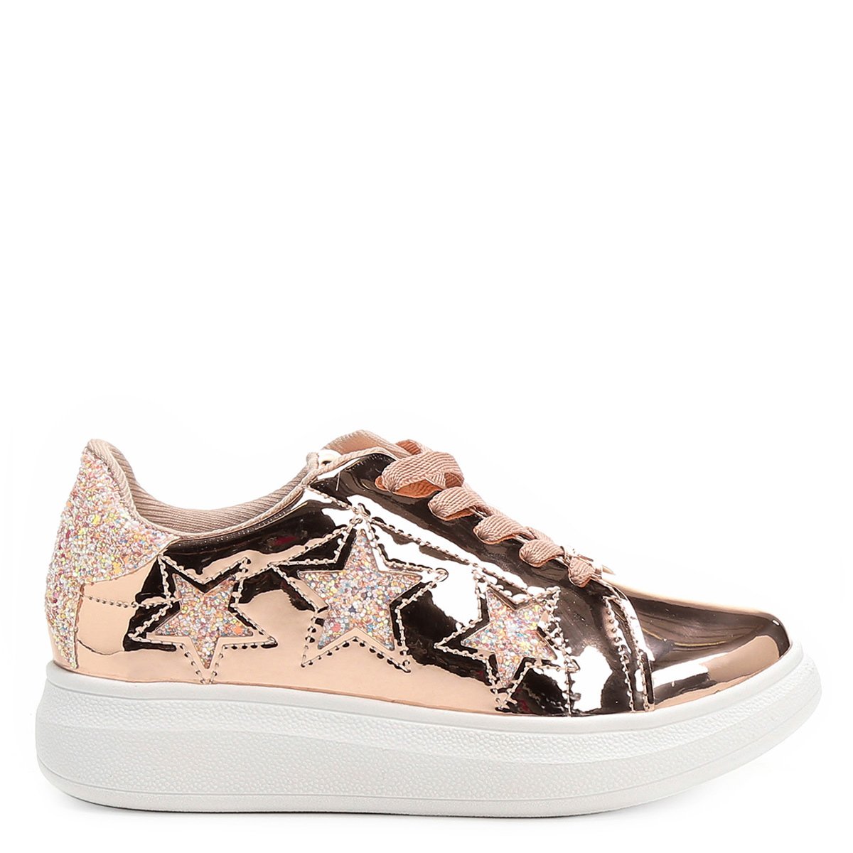 tenis molekinha metalizado infantil