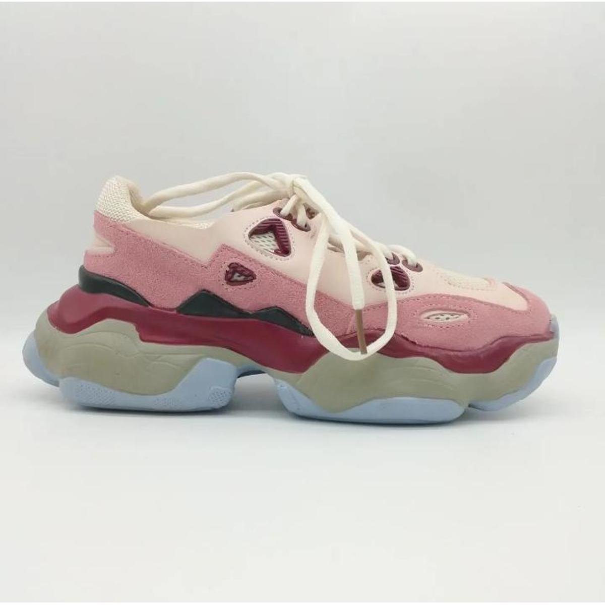 Tênis Mozione Sneaker Feminino - Rosa+Azul Menor preço em Tênis Mozione Sneaker Feminino - Rosa+Azul