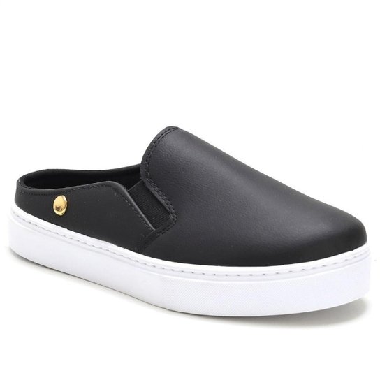 Tênis Mule Casual Slip Feminino - Preto