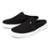 Tênis Mule Masculino Casual De Lona Com Elásticos Laterais Extra Leve - Preto+Branco
