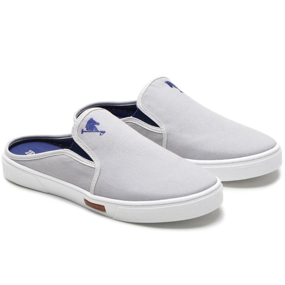 Tênis Mule Polo Joy Design Moderno Confortavel Masculino - Cinza Claro |  Zattini