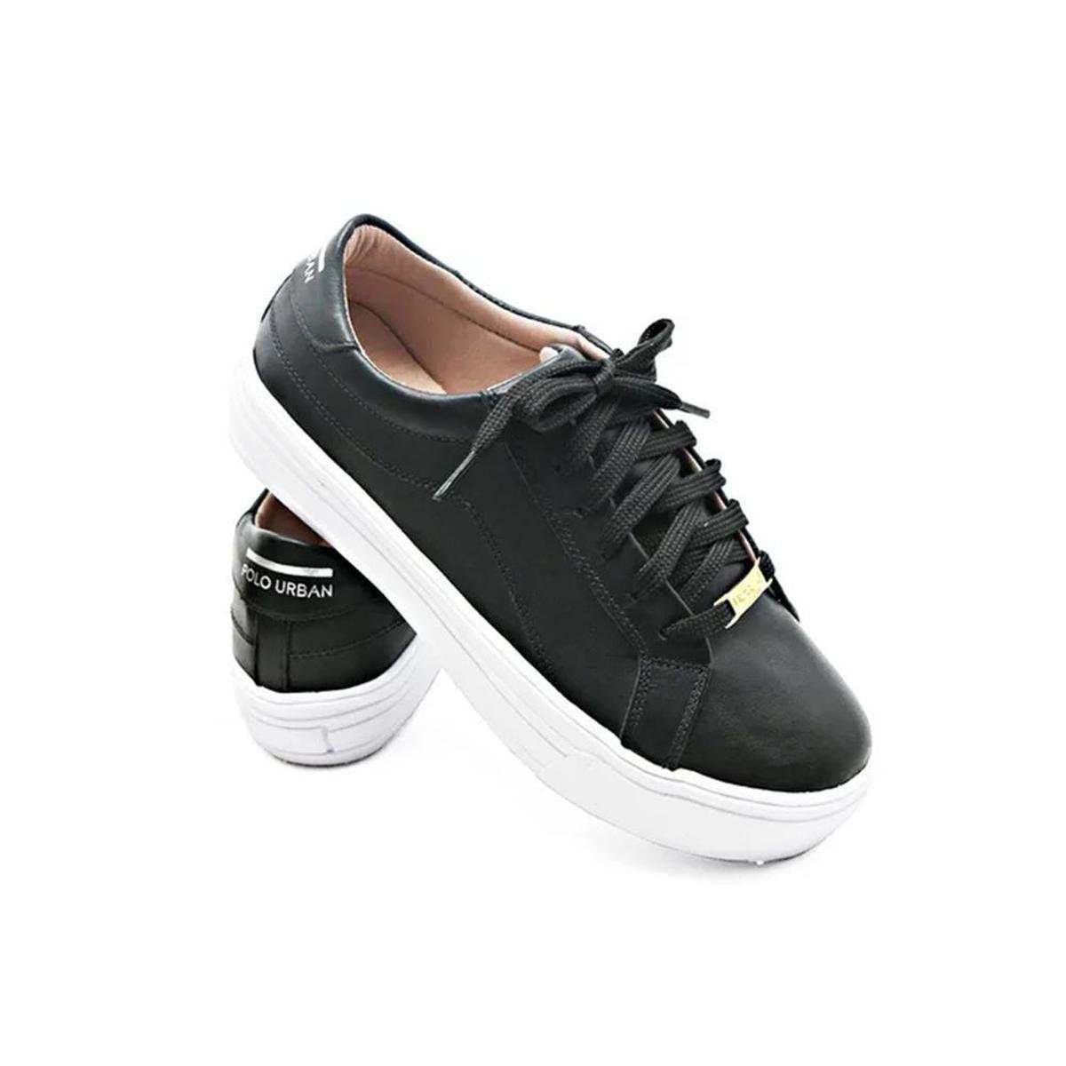 Tenis Mulher Polo Urban - Preto Menor preço em Tenis Mulher Polo Urban - Preto