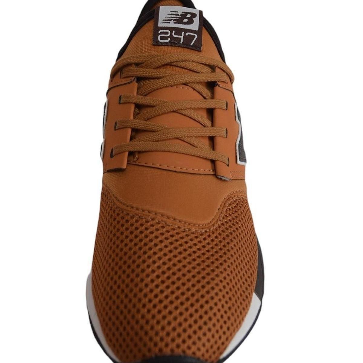 tênis masculino new balance 247 revlite bege e laranja