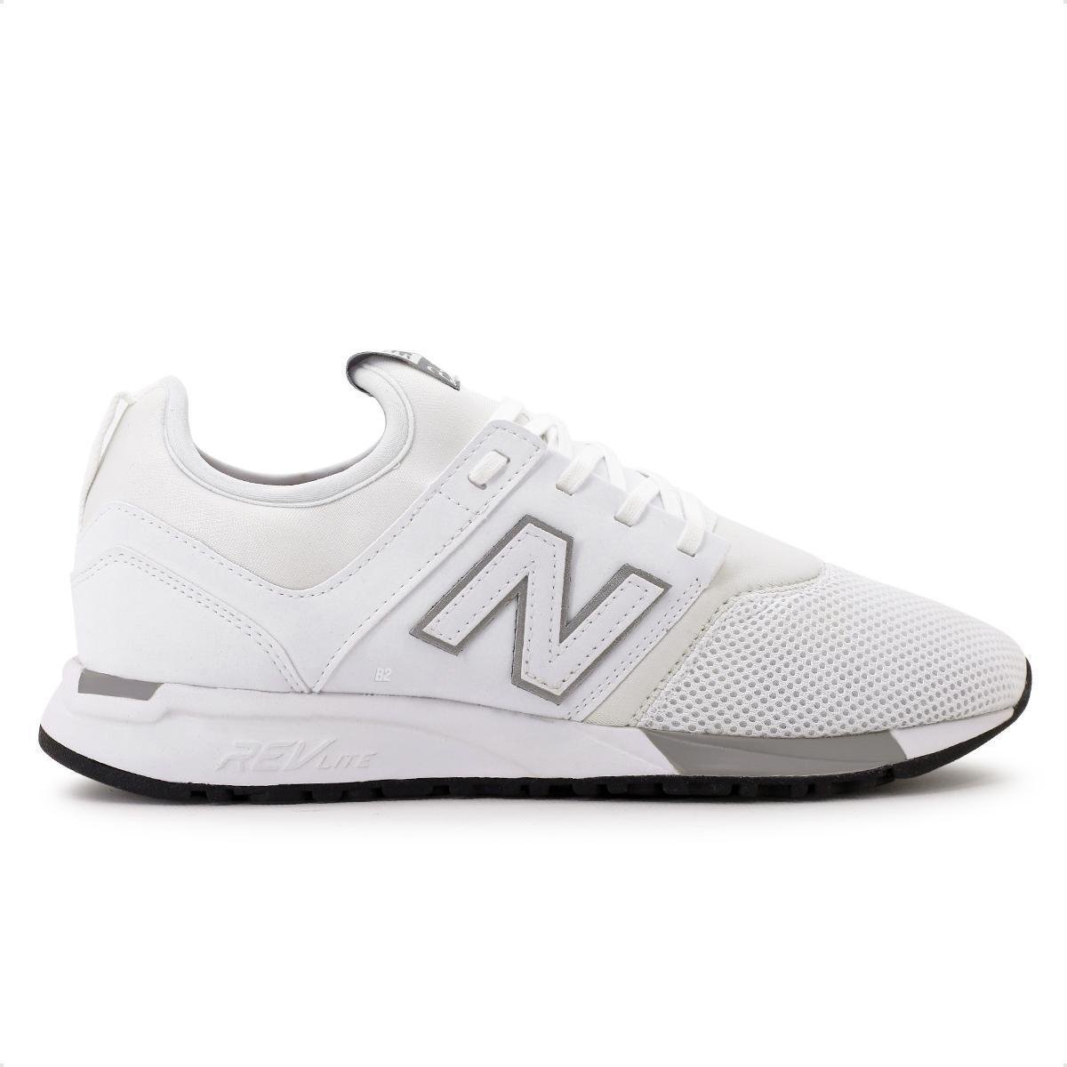 Tênis New Balance 247 Masculino - Branco+Cinza Menor preço em Tênis New Balance 247 Masculino - Branco+Cinza