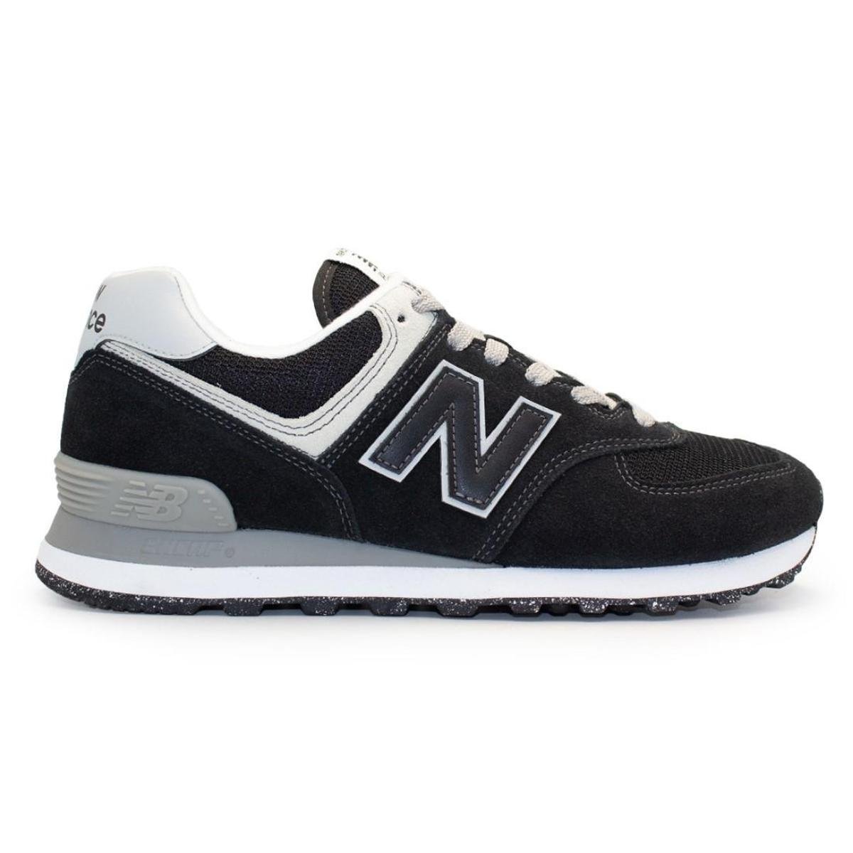Tênis Masculino Casual New Balance De Couro Preto Tênis New