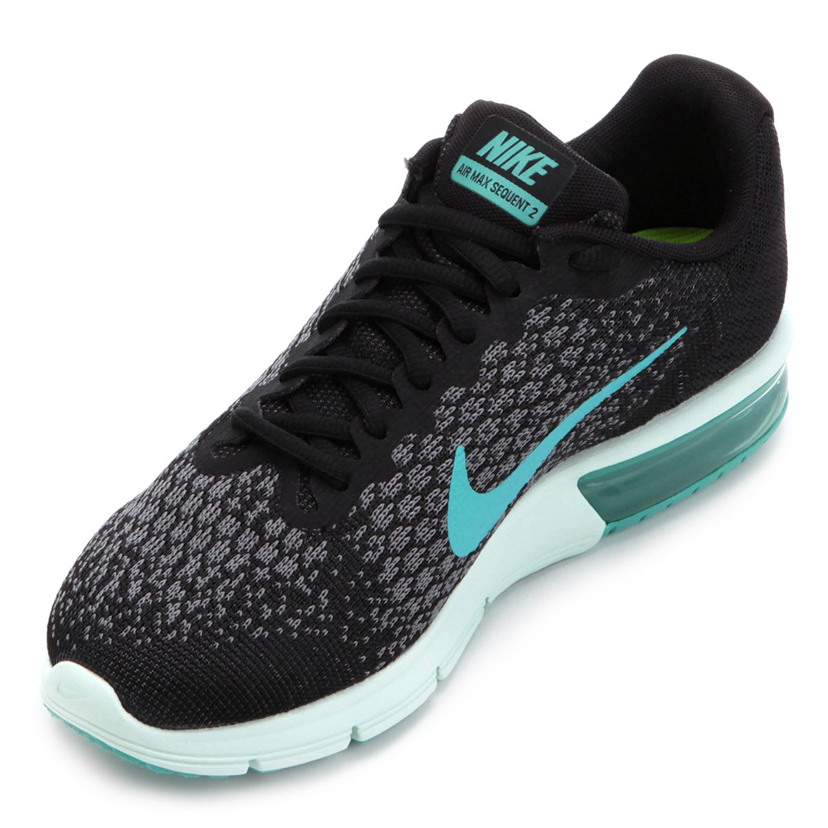 nike preto e verde agua