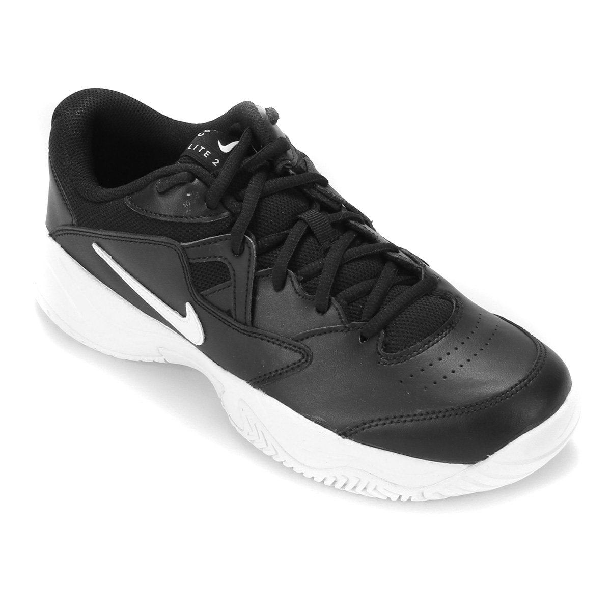 Tênis Nike Court Lite 2 Masculino - Preto+Branco Menor preço em Tênis Nike Court Lite 2 Masculino - Preto+Branco