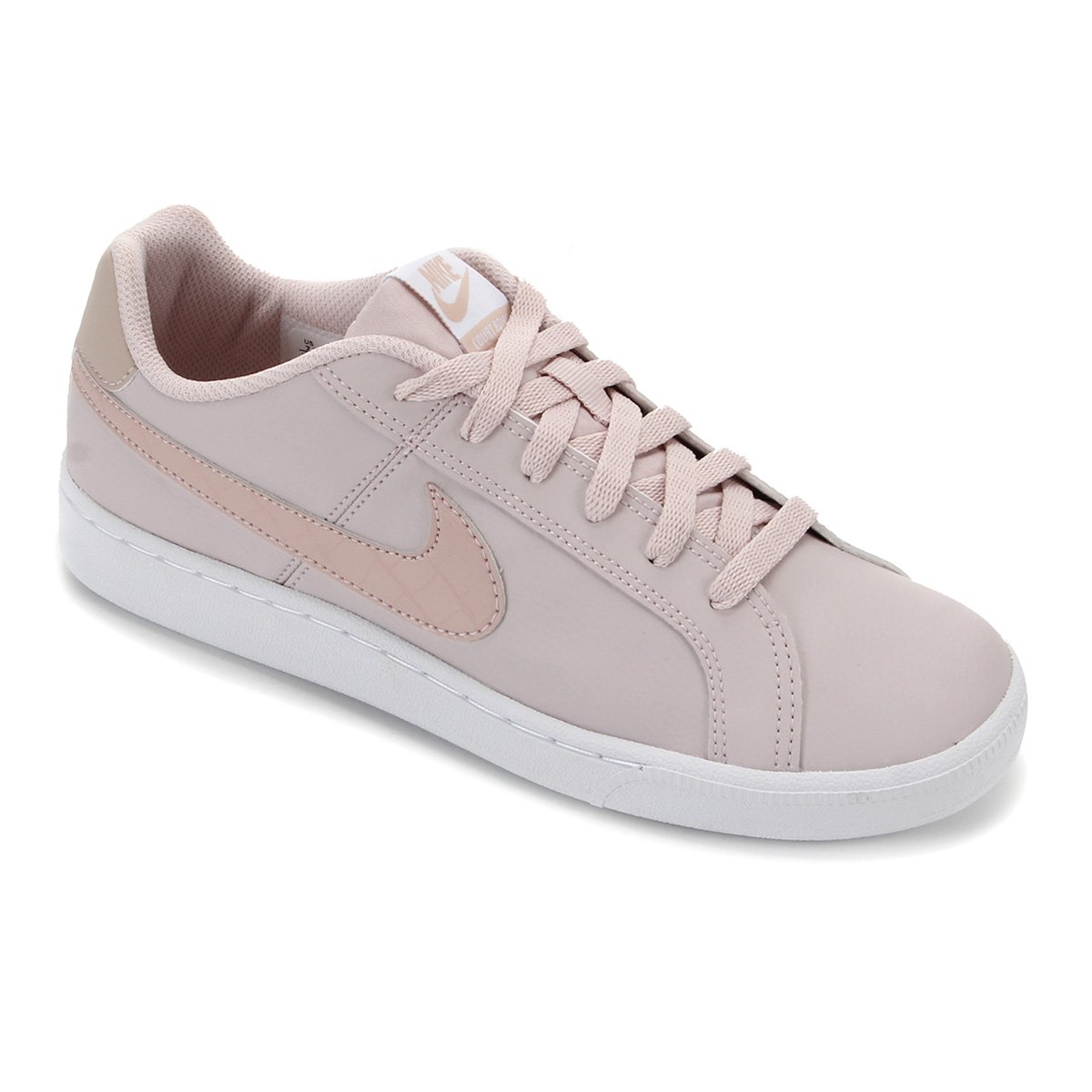 Tênis Nike Court Royale Couro Feminino - Rosa+Branco Menor preço em Tênis Nike Court Royale Couro Feminino - Rosa+Branco