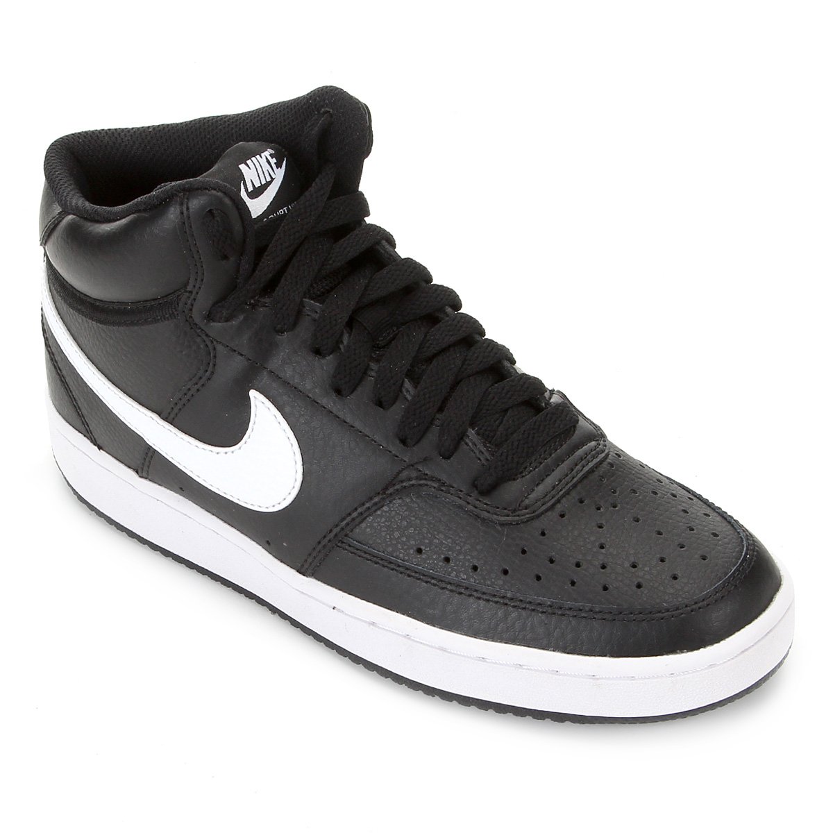 Tênis Nike Court Vision Mid Feminino - Preto+Branco Menor preço em Tênis Nike Court Vision Mid Feminino - Preto+Branco