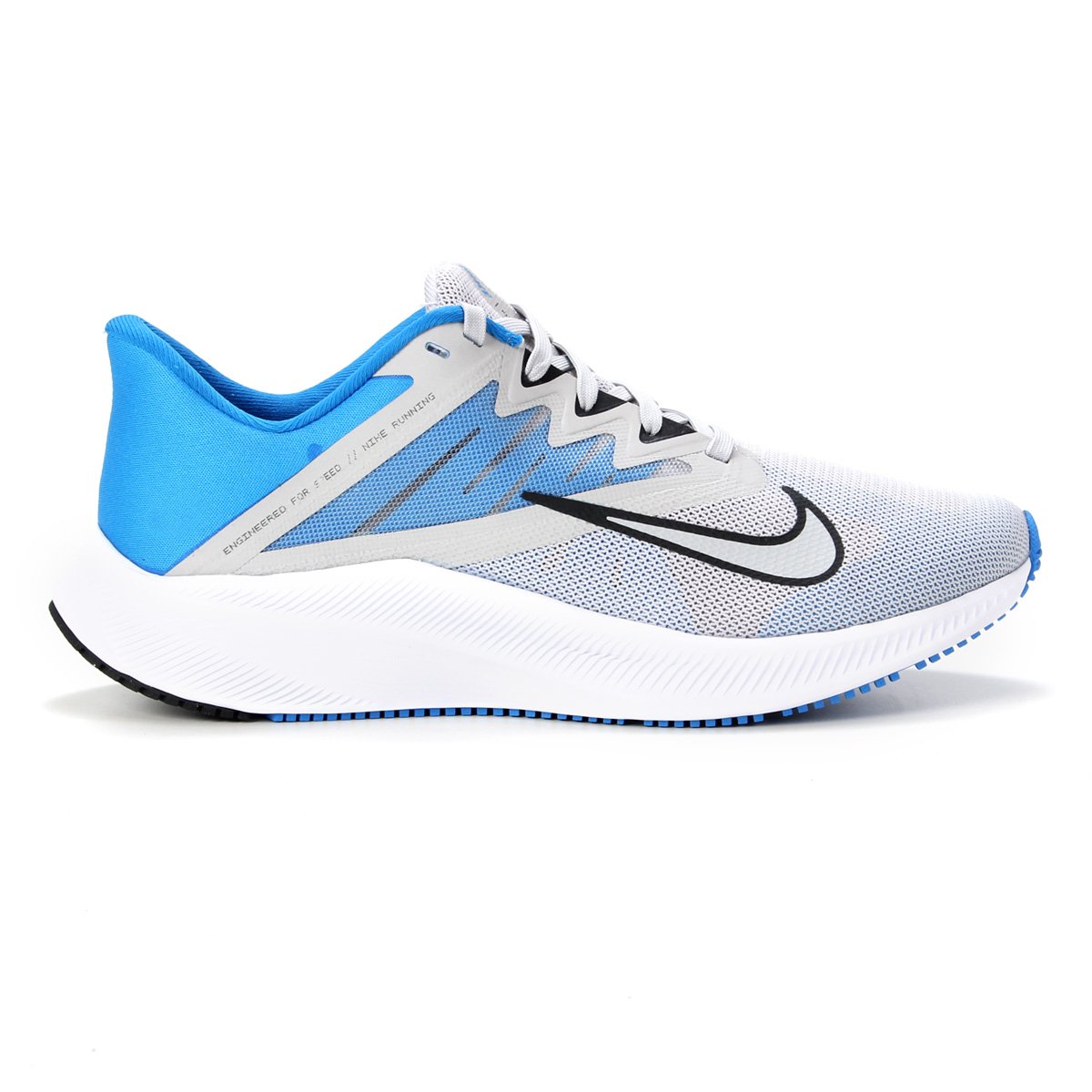 Tênis Nike Quest 3 Masculino - Cinza+Azul | Zattini