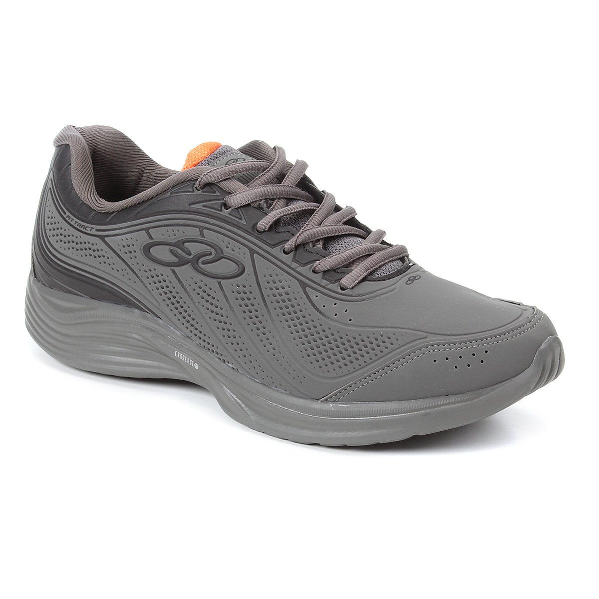Tênis Olympikus Attract Se 815 Masculino - Chumbo+Laranja Menor preço em Tênis Olympikus Attract Se 815 Masculino - Chumbo+Laranja
