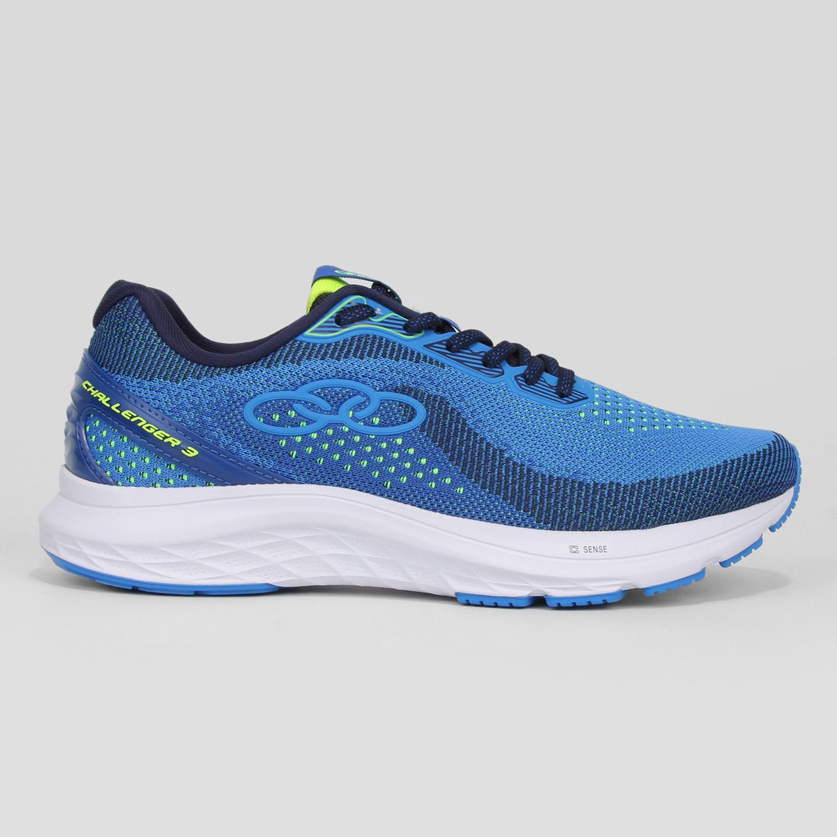 Tênis Olympikus Challenger 3 Masculino - Azul+Marinho Menor preço em Tênis Olympikus Challenger 3 Masculino - Azul+Marinho