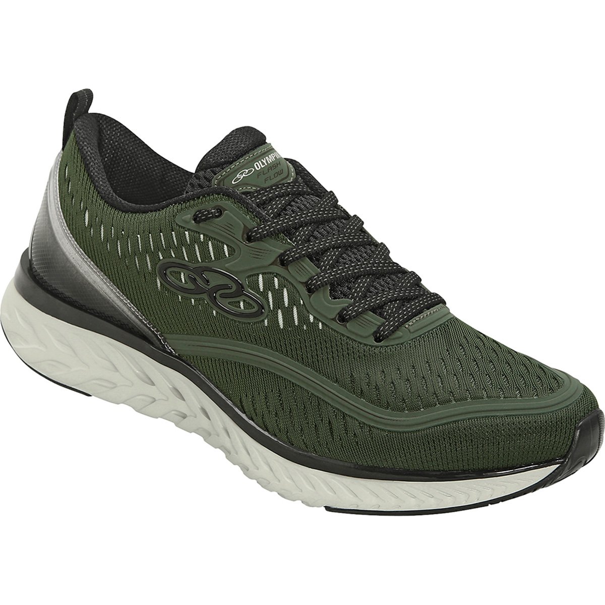 Tênis Olympikus Flash Flow Masculino - Verde Militar Menor preço em Tênis Olympikus Flash Flow Masculino - Verde Militar
