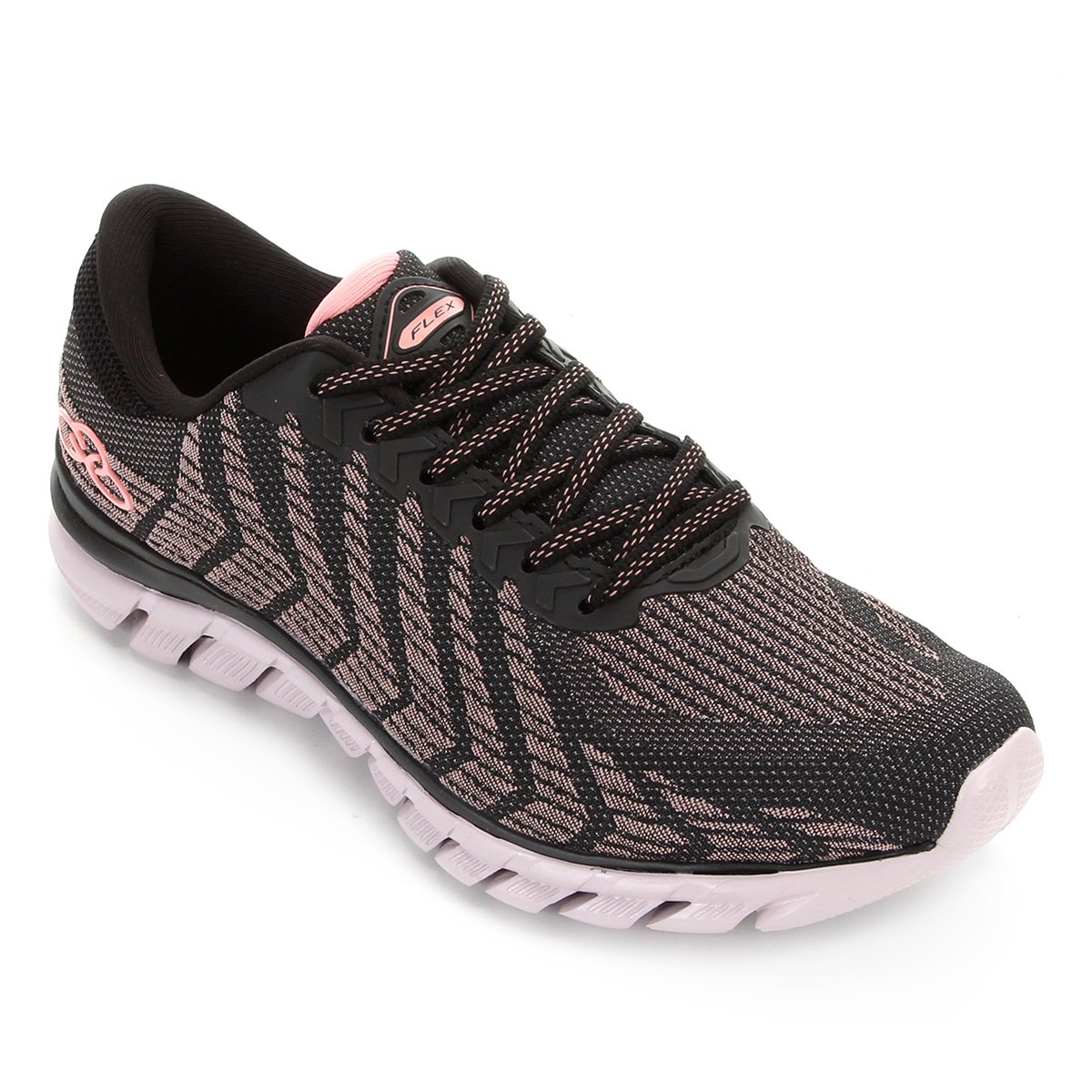 Tênis Olympikus Flex Feminino - Preto+Rosa Menor preço em Tênis Olympikus Flex Feminino - Preto+Rosa