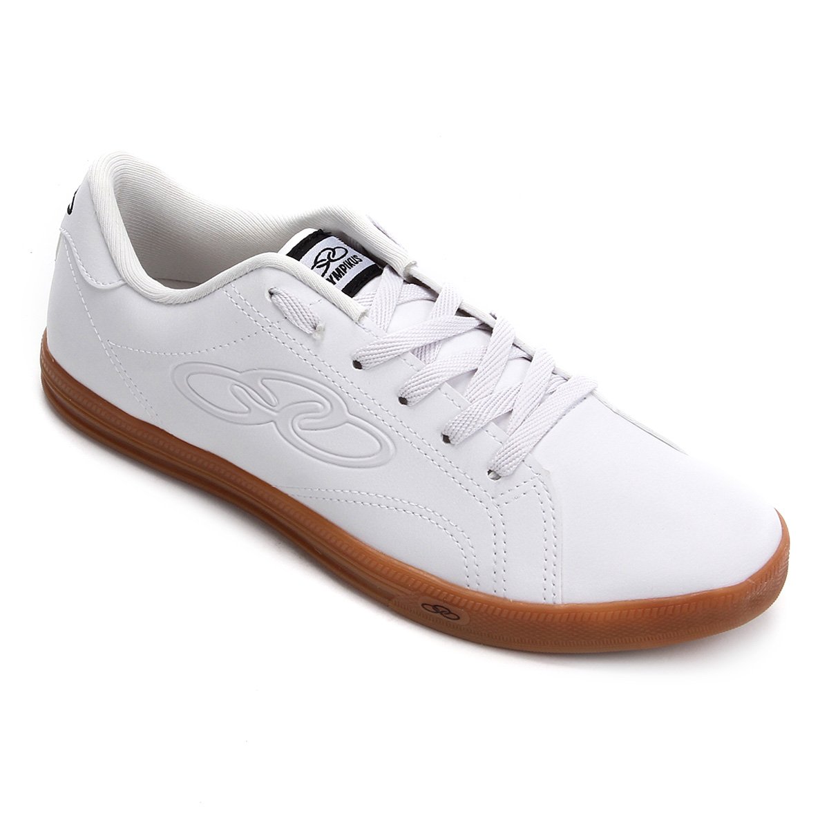 Tênis Olympikus Johnny 2 Masculino - Branco+Bege Menor preço em Tênis Olympikus Johnny 2 Masculino - Branco+Bege