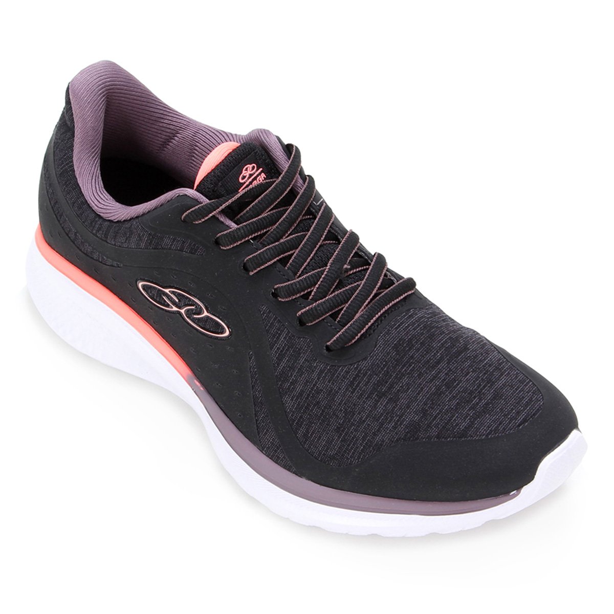 Tênis Olympikus Saga - Preto+Salmão Menor preço em Tênis Olympikus Saga - Preto+Salmão