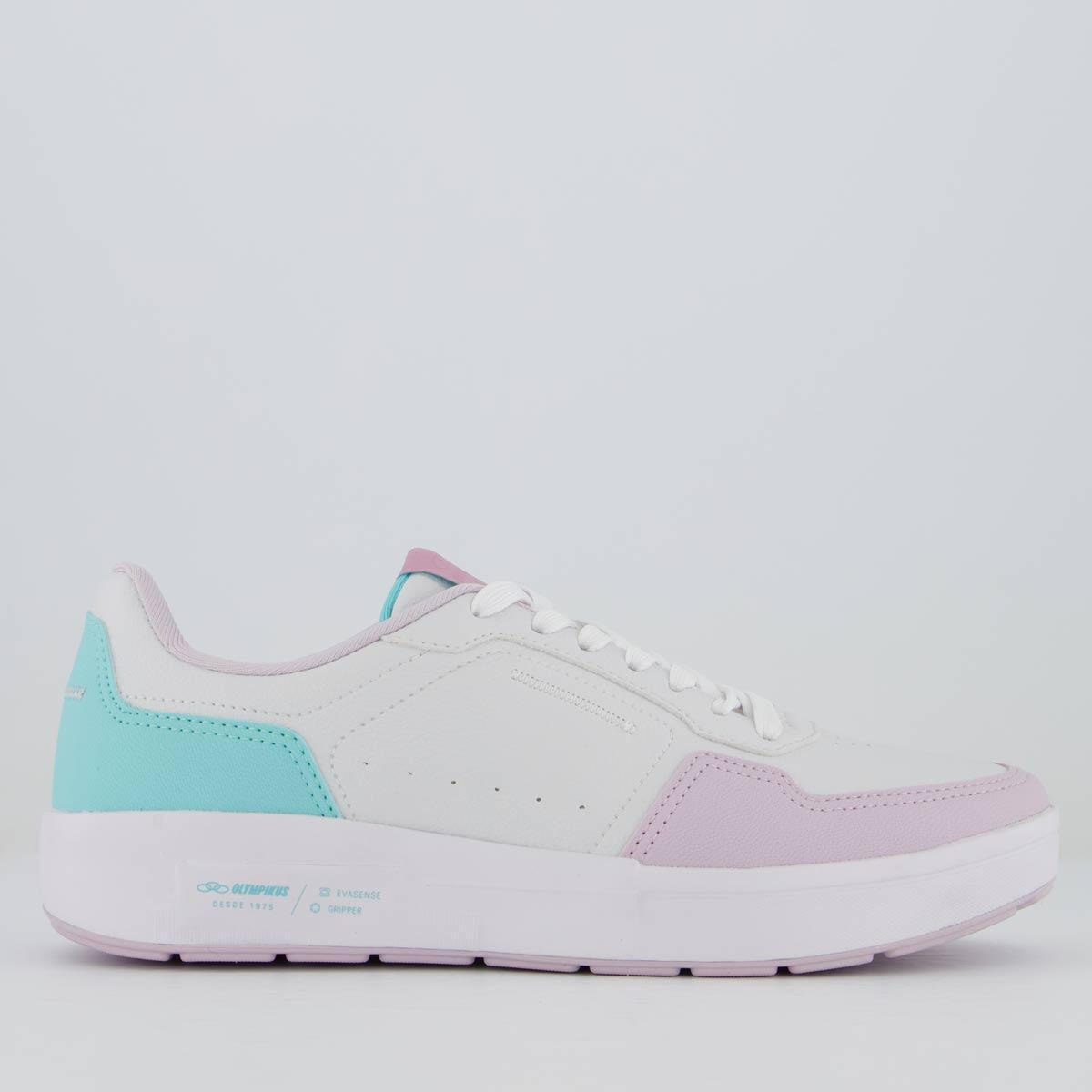 Tênis Olympikus Versa Feminino Branco e Lilás Menor preço em Tênis Olympikus Versa Feminino Branco e Lilás