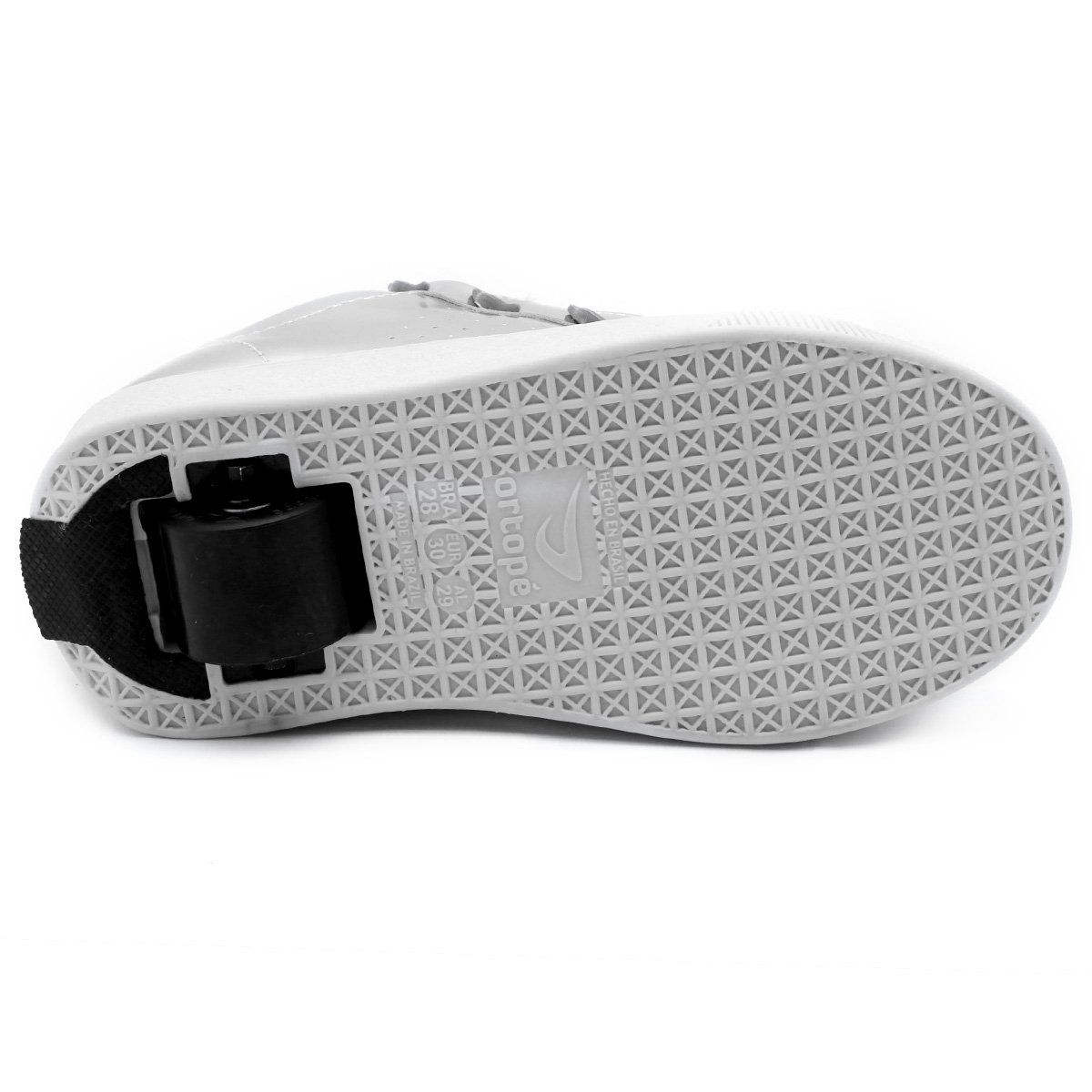 tênis de rodinha prata