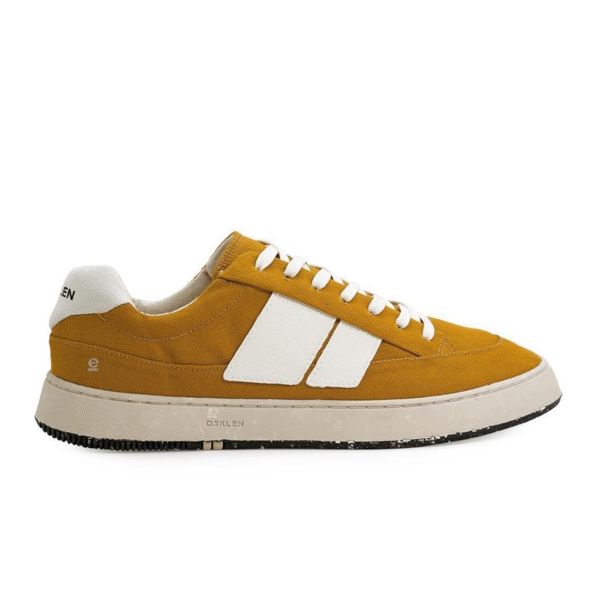 Tênis Osklen Canvas AG Sneaker Masculino - Branco+Amarelo Menor preço em Tênis Osklen Canvas AG Sneaker Masculino - Branco+Amarelo