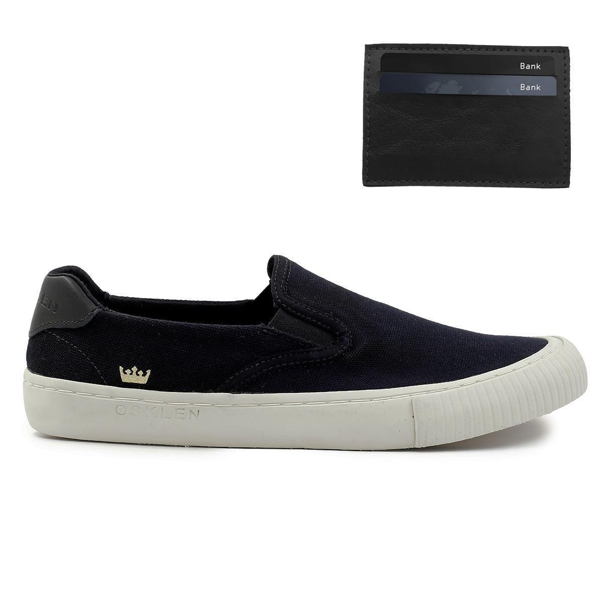 Tênis Osklen Canvas Slip On Masculino - Preto Menor preço em Tênis Osklen Canvas Slip On Masculino - Preto