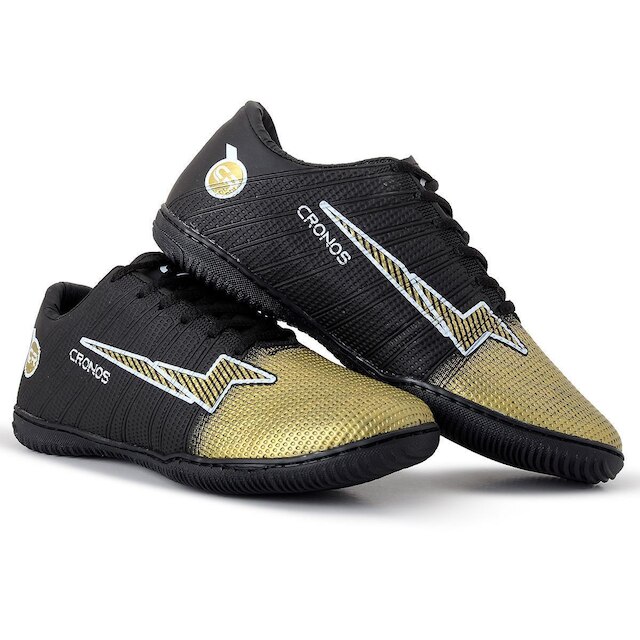 Tenis para futsal Cronos futebol de quadra salão Masculino Feminino Sola Costurada