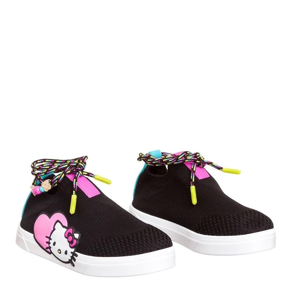 Tenis Petite Jolie Infantil Hello Kit  Preto/Branco 31/32