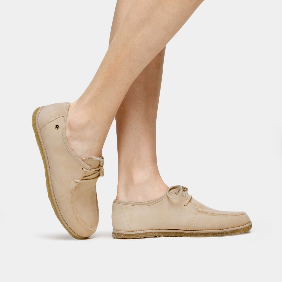 Tênis Petite Jolie Liso Cadarço - Nude | Zattini